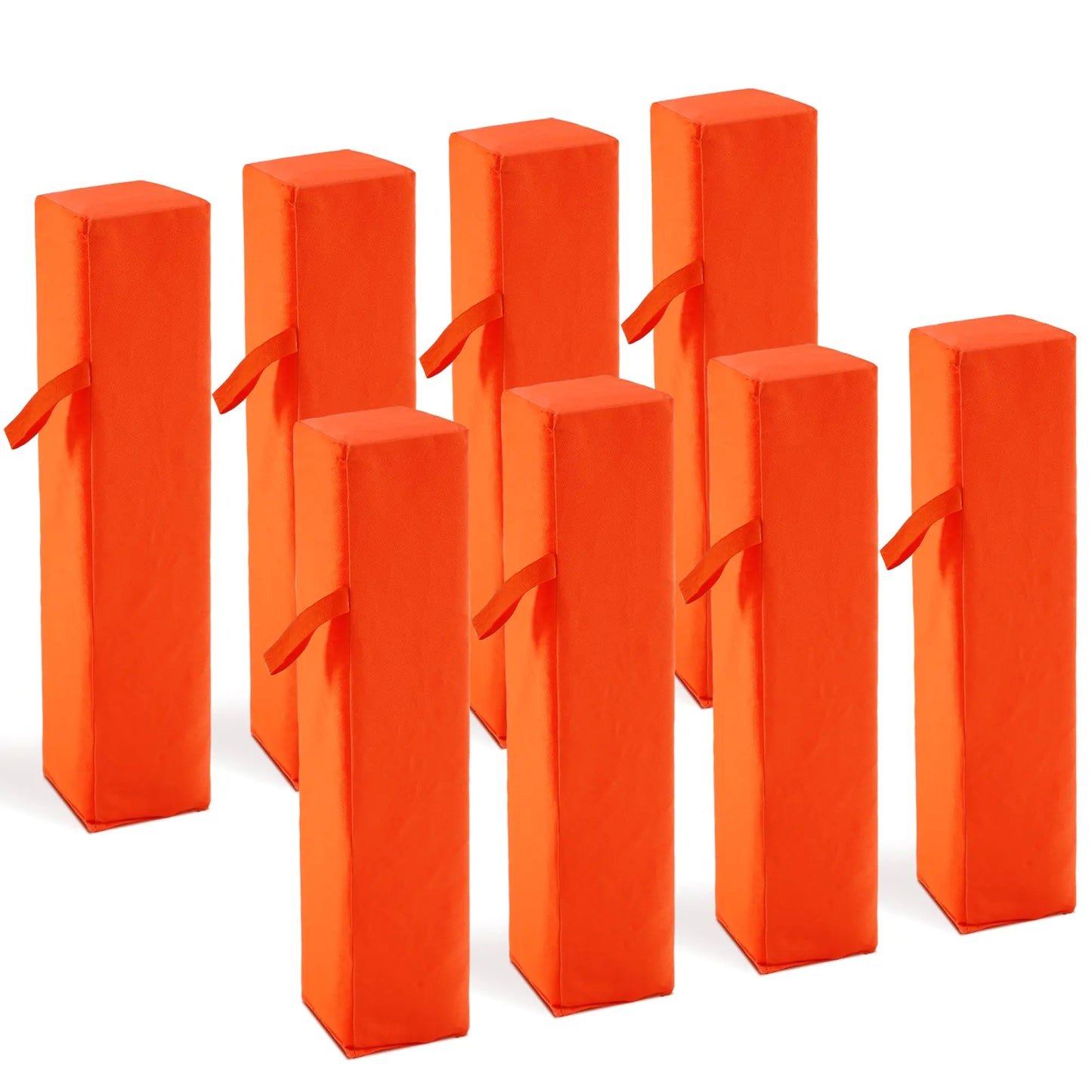 Joewuzun Football Pylons Football Field Markers Set of 8 End Zone Markers Sand Weighted Anchorless Football Endzone Pylons Football Accessories- Orange
