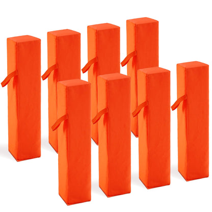 Joewuzun Football Pylons Football Field Markers Set of 8 End Zone Markers Sand Weighted Anchorless Football Endzone Pylons Football Accessories- Orange