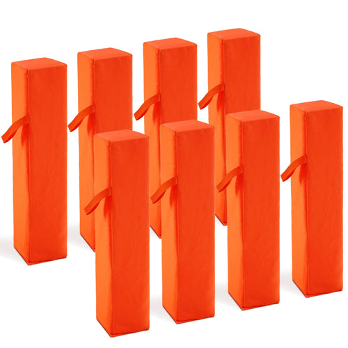 Joewuzun Football Pylons Football Field Markers Set of 8 End Zone Markers Sand Weighted Anchorless Football Endzone Pylons Football Accessories- Orange